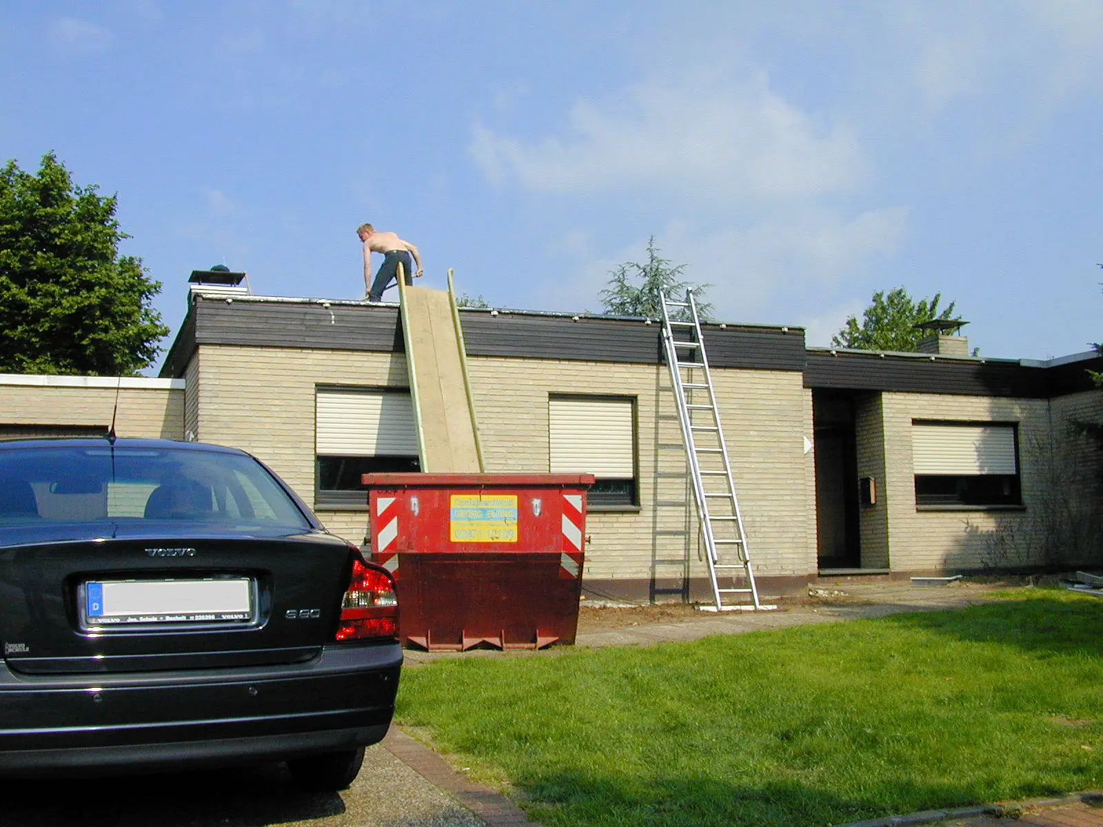 Flachdachbungalow für eine Aufstockung in Holzbauweise
